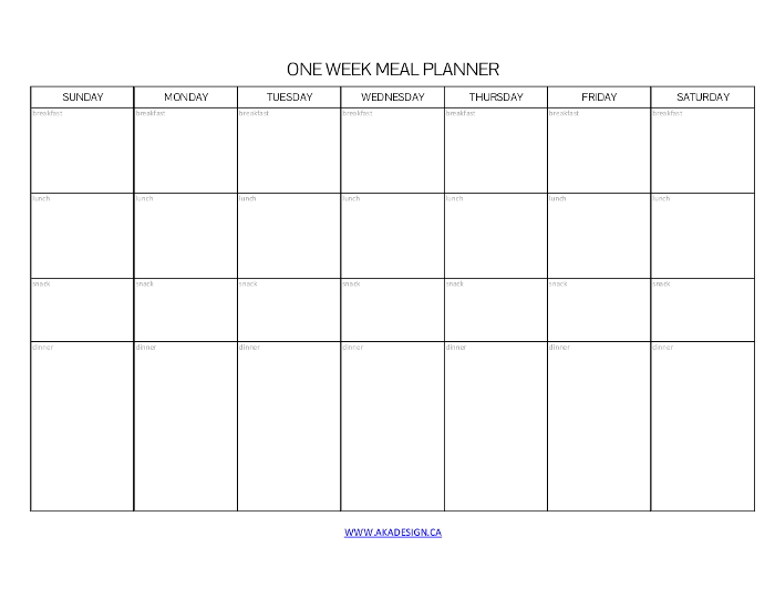 Free Meal Planner Printable - SavvyMom