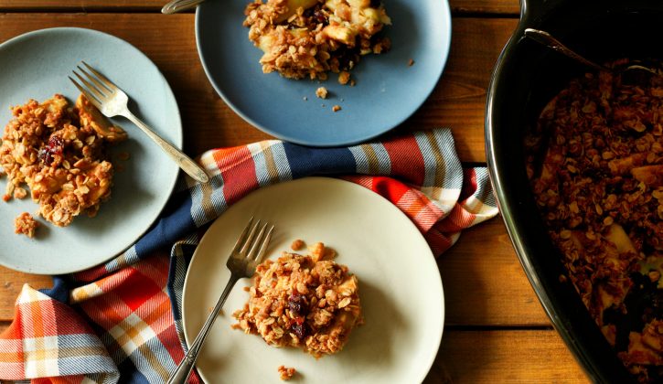 Slow Cooker Apple and Cranberry Crisp - Full Size