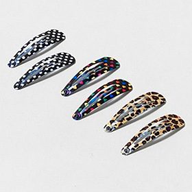 Multi Patterned Hair Clips