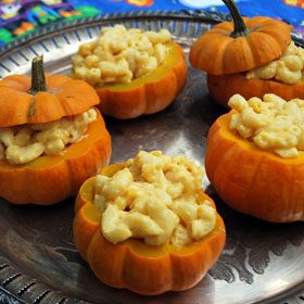 Menacing Mac 'n' Cheese in Pumpkins