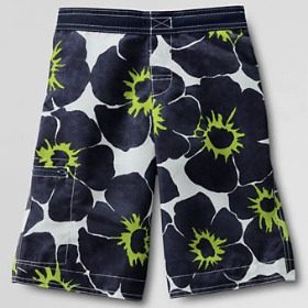 Boys' Summer Floral Zip-pocket Board Shorts