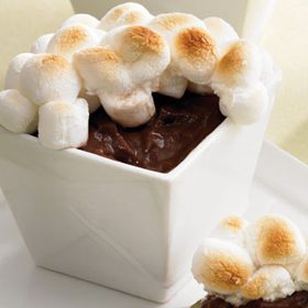 Chocolate Pudding with Marshmallows