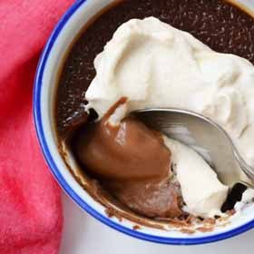 Chocolate Pots de Creme with Espresso Cream