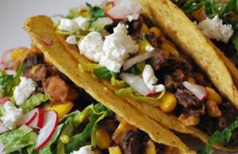 Black Bean, Corn and Goat Cheese Tacos
