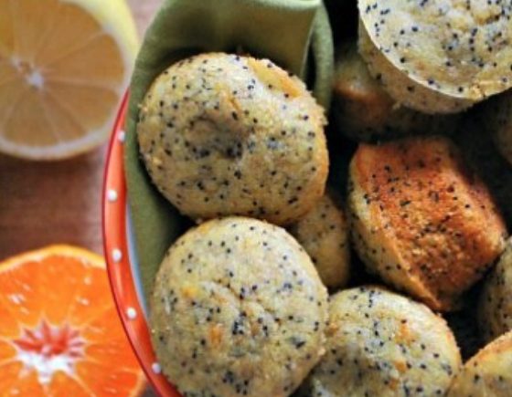 Citrus, Poppy Seed and Cornmeal Mini Muffins