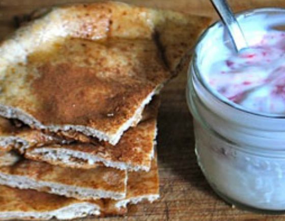 Maple Pita with Yogurt Dipping Sauce