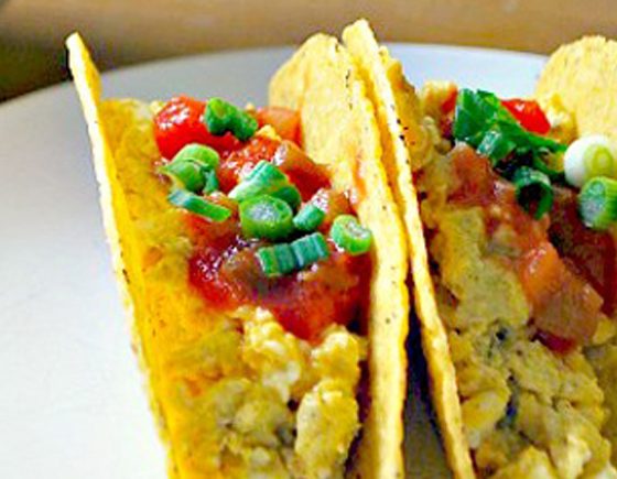 Cheese and Chili Egg Tacos