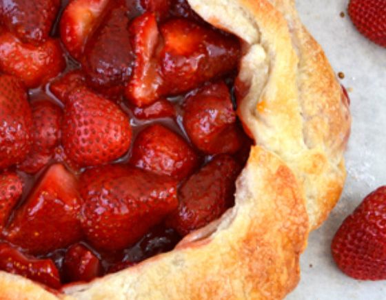 Rustic Free-Form Strawberry Pie