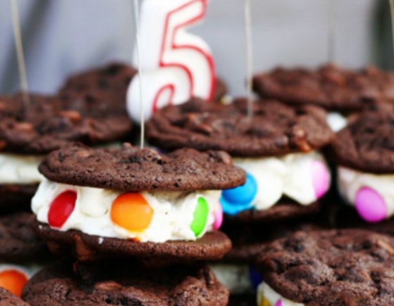 Chocolate-Chocolate Chip Ice Cream Sandwiches