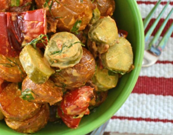 Roasted Red Pepper and Potato Salad