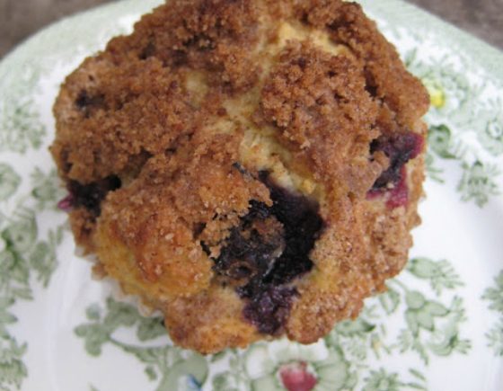 Crumble Topped Blueberry Muffins