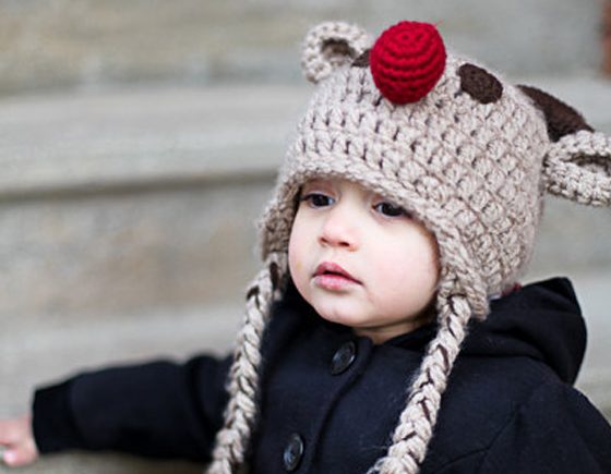 Newborn Baby Reindeer Hat