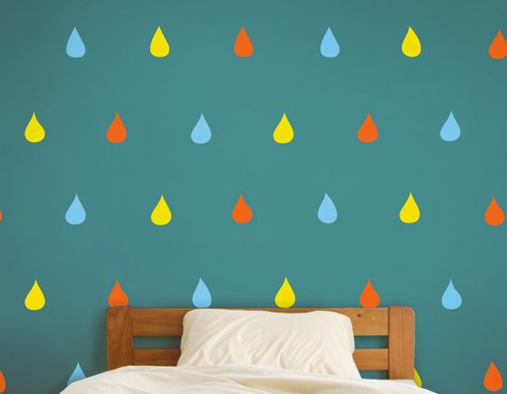 Rain Drop Wall Decals