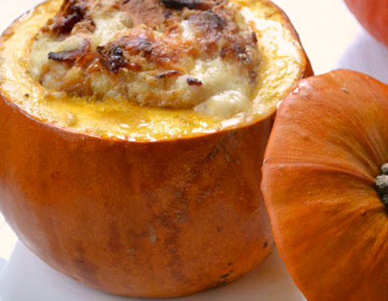 Roasted Pumpkin Filled with Everything Good