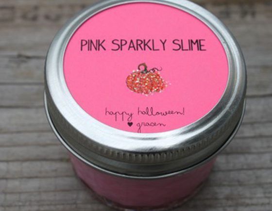 Pink Sparkly Slime Halloween Treats