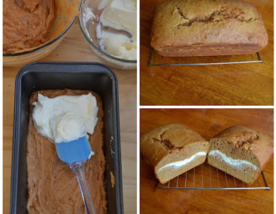 Pumpkin Loaf with Cream Cheese Filling