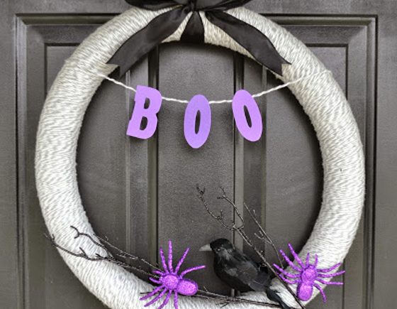 Dollar Store Halloween Wreath