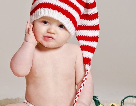 Christmas Knit Baby Hat