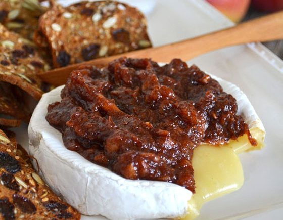 Home Made Apple Butter with Baked Brie