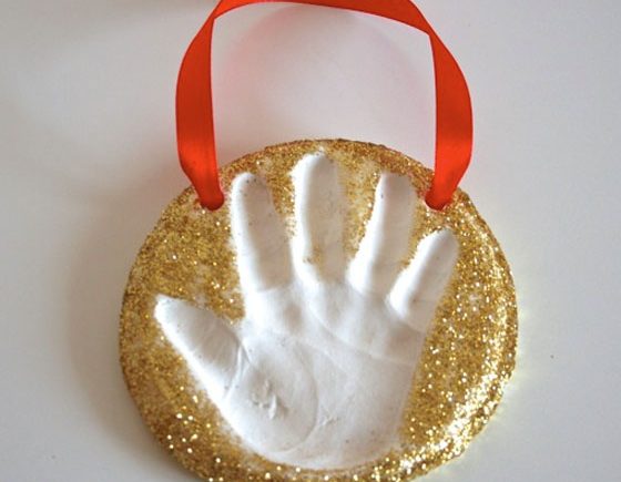 Baking Soda Clay Handprint Keepsakes