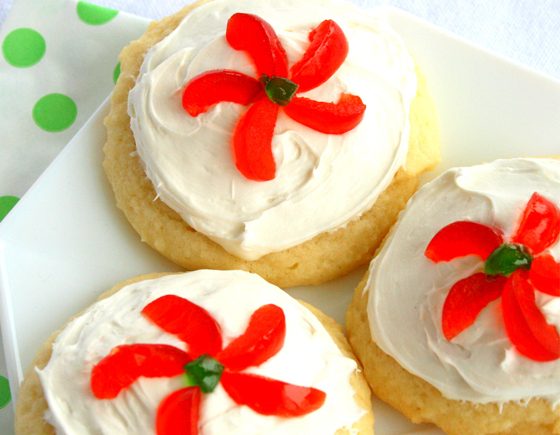 Poinsettia Cookies