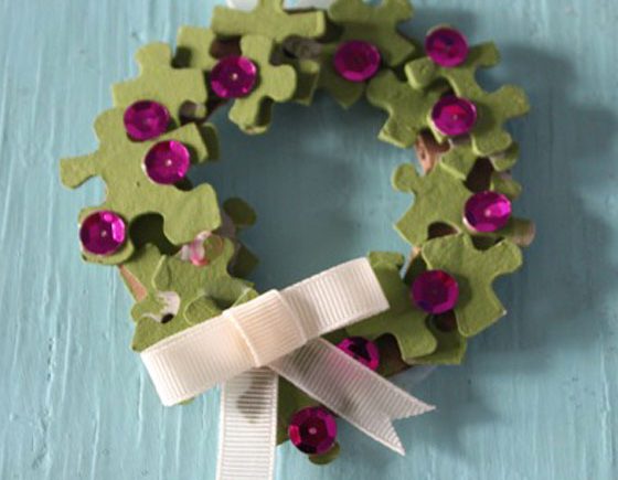 Puzzle Piece Wreath Ornament