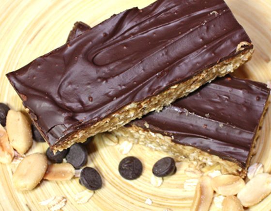 No-Bake Peanut Chocolate Protein Bars