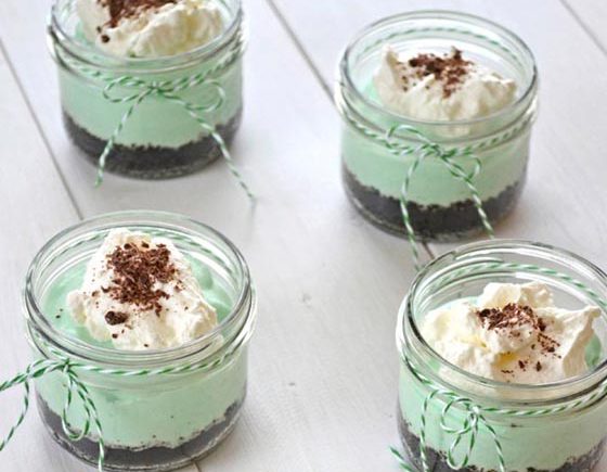 No-Bake Mini Grasshopper Pies