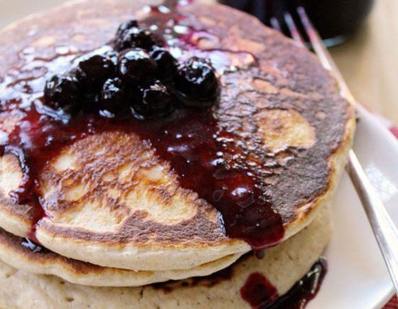 Blueberry Barley Pancakes