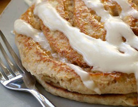 Cinnamon Bun Pancakes