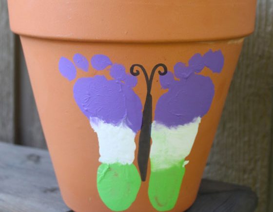 Butterfly Footprint Flowerpot
