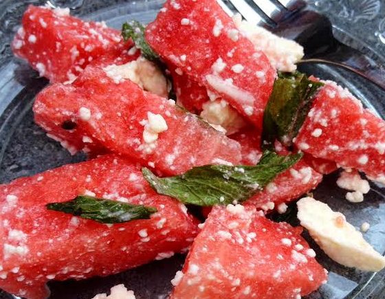 Watermelon, Feta & Mint Salad