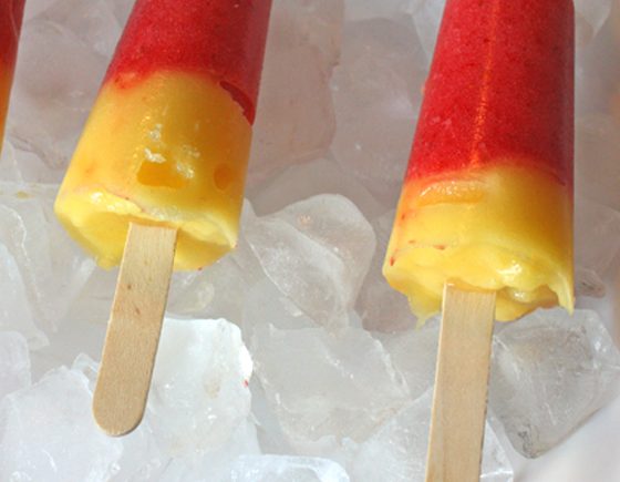 18 Calorie Strawberry Mango Pineapple Popsicles