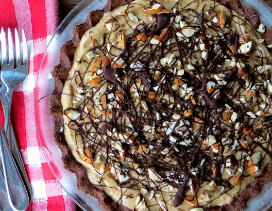 Gluten-Free Frozen Chocolate Almond Butter Pie