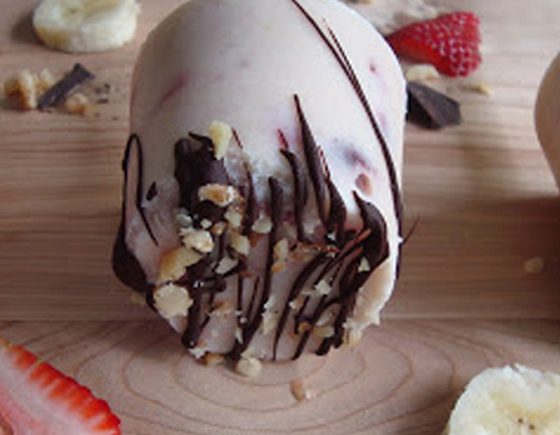 Gluten-Free Banana Split Freezer Pops