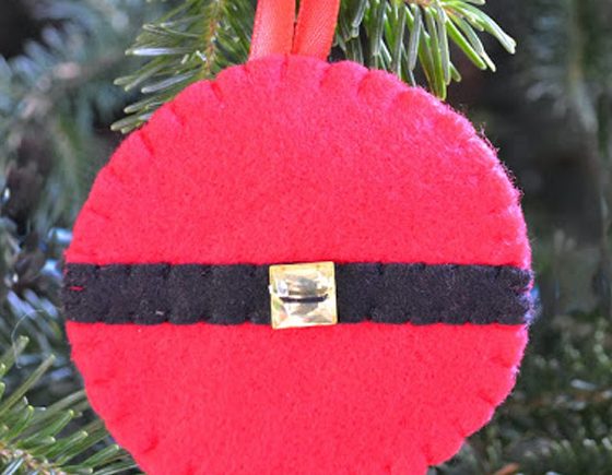 Simple Santa Belly Felt Ornament