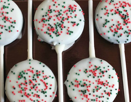 Chocolate Covered Holiday Oreo Pops