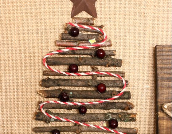 Christmas Tree Twig Art