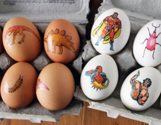 Temporary Tattoos on Easter Eggs