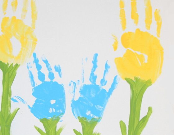 Handprint Tulips Canvas