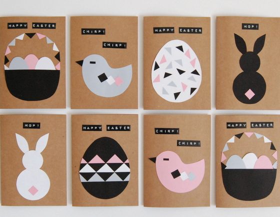 DIY Modern Easter Cards