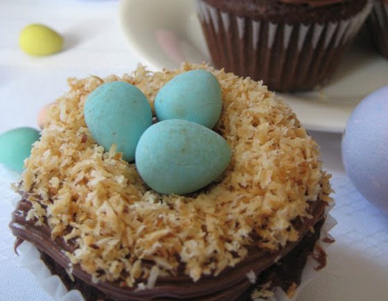 Easter Egg Nest Cupcakes