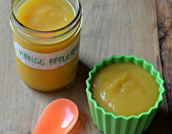 Cinnamon-Scented Mango Applesauce