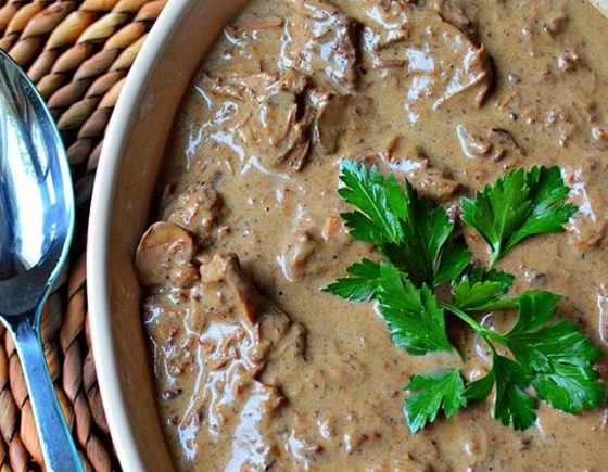 Slow-Cooked Beef Stroganoff