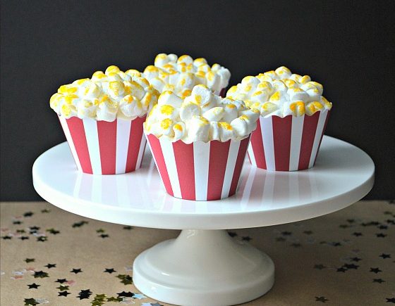 Box of Popcorn Cupcakes