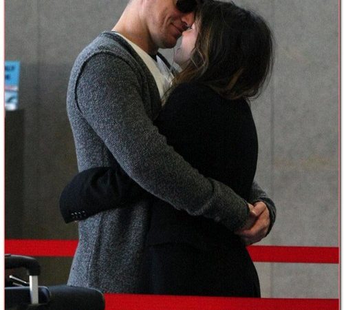 Channing Tatum Cuddles Up To Jenna At LAX