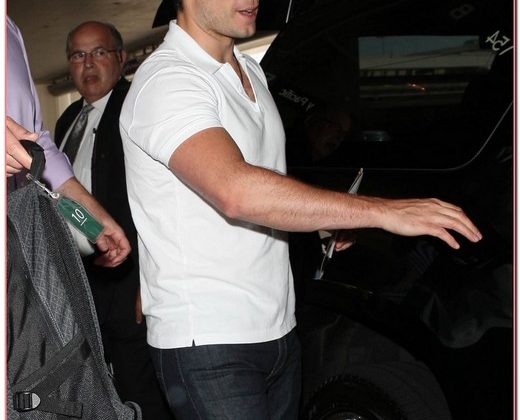 Henry Cavill Arriving On A Flight At LAX