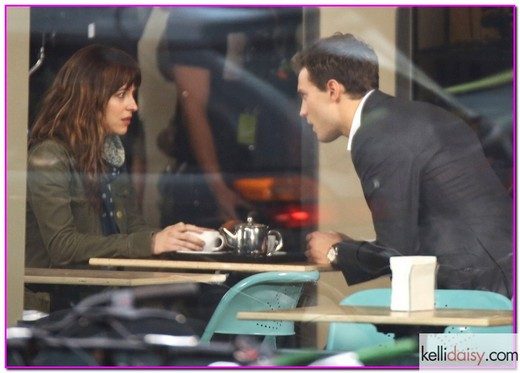 Jamie Dornan & Dakota Johnson Have A Tea Date on 'Fifty Shades Of Grey'