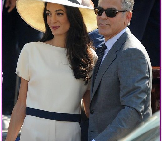 George Clooney & Amal Alamuddin Make It Official At Venice Town Hall