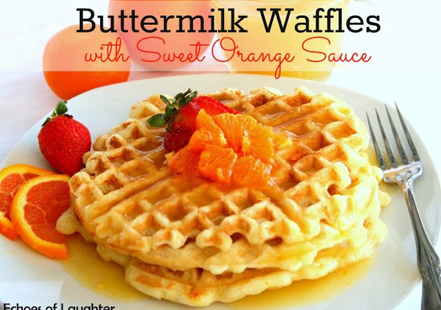 ButtermilkWaffleswithSweetOrganeSauce